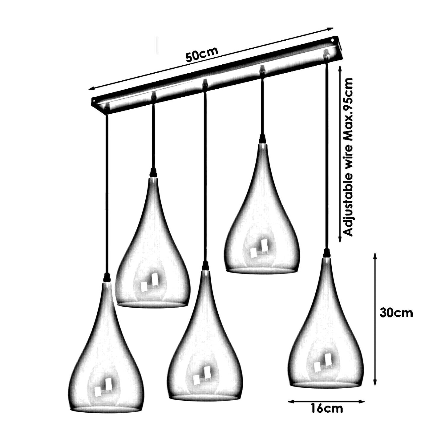 5 Way Hanging Pendant Lamp ~1628